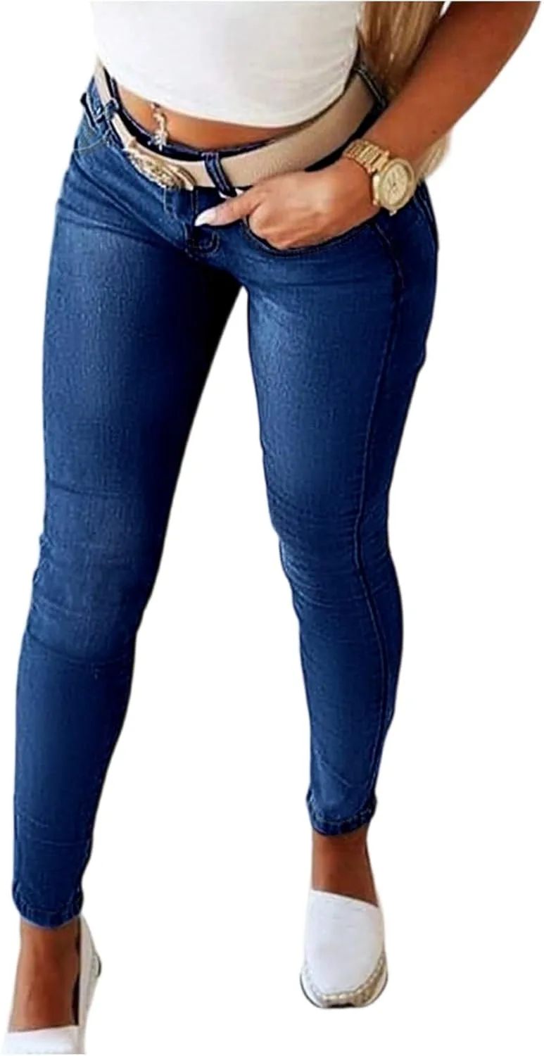 

Женские джинсы Curvy High Waist Stretch Skinny Colombian с бантом и разрезом HswsEJ