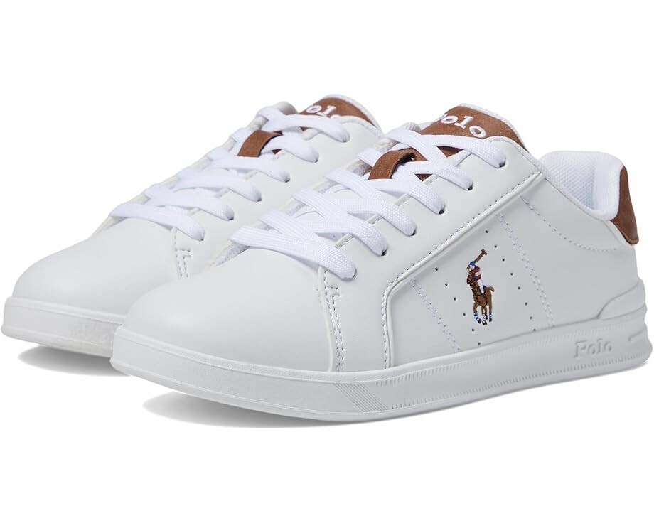 

Кроссовки Polo Ralph Lauren Kids Heritage Court III, цвет White/Tan