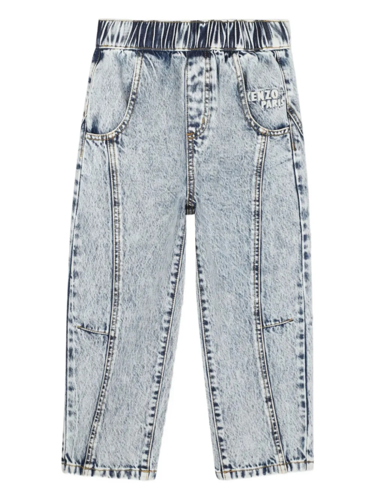 

Kenzo Kids джинсы с эффектом потертости, синий