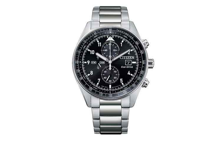 

CITIZEN Часы FUTURE FORCE Series с кварцевым механизмом и металлическим ремешком, мужские, черный циферблат