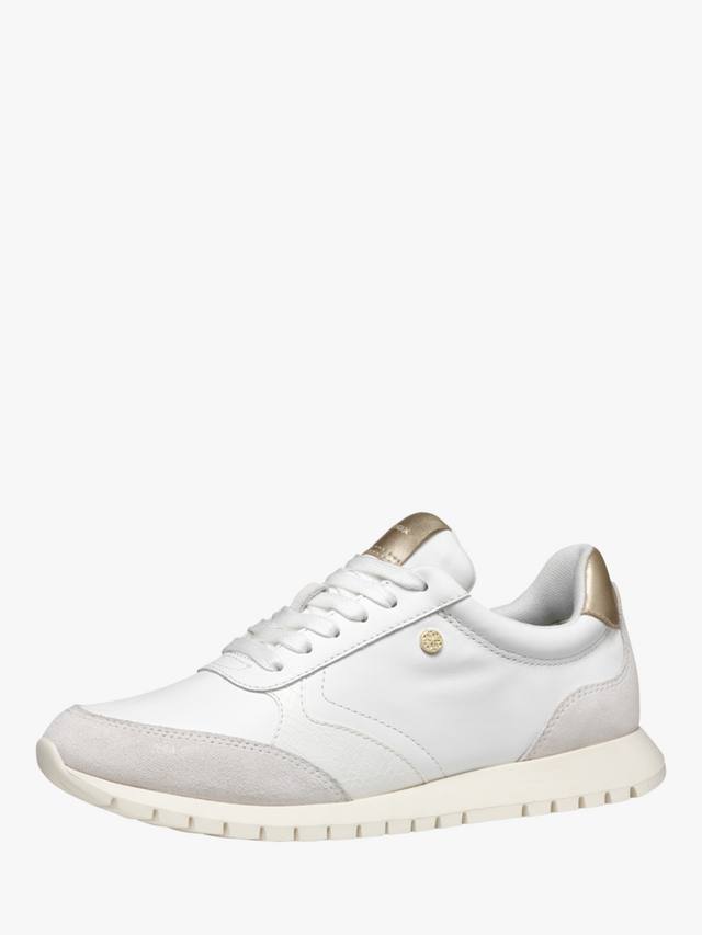 Кроссовки sukie 2.0 из кожи и замши на шнуровке Geox, цвет White/Off White — фото 2