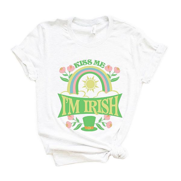 

Футболка с принтом Kiss me i'm irish rainbow Simply Sage Market, White, Белый, Футболка с принтом Kiss me i'm irish rainbow Simply Sage Market, White