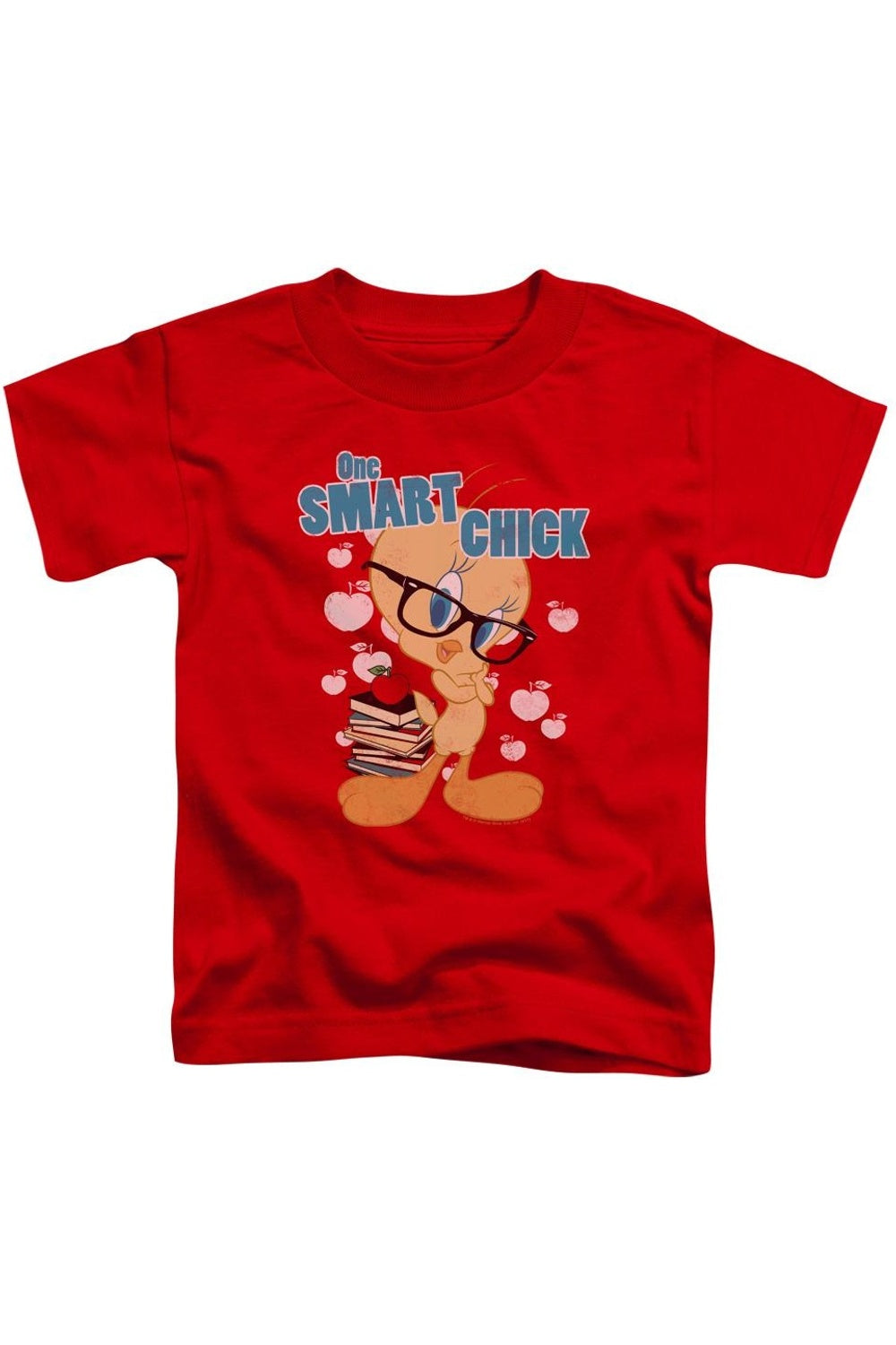 

Футболка с коротким рукавом Looney Tunes One Smart Chick для малышей Gildan, красный