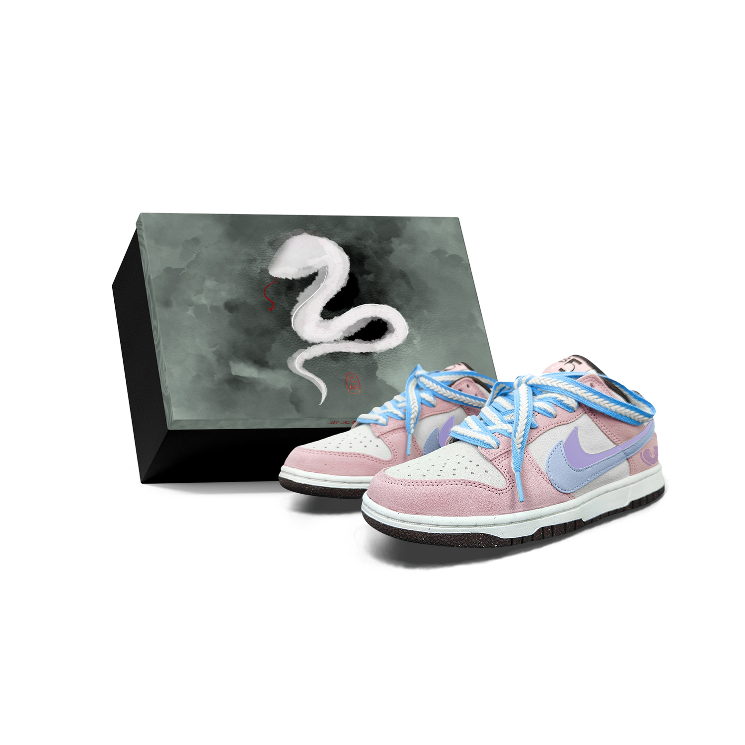 

Nike Скользоустойчивые износостойкие низкие скейтерские кроссовки Dunk унисекс розовый синий фиолетовый - розовый, цвет Pink