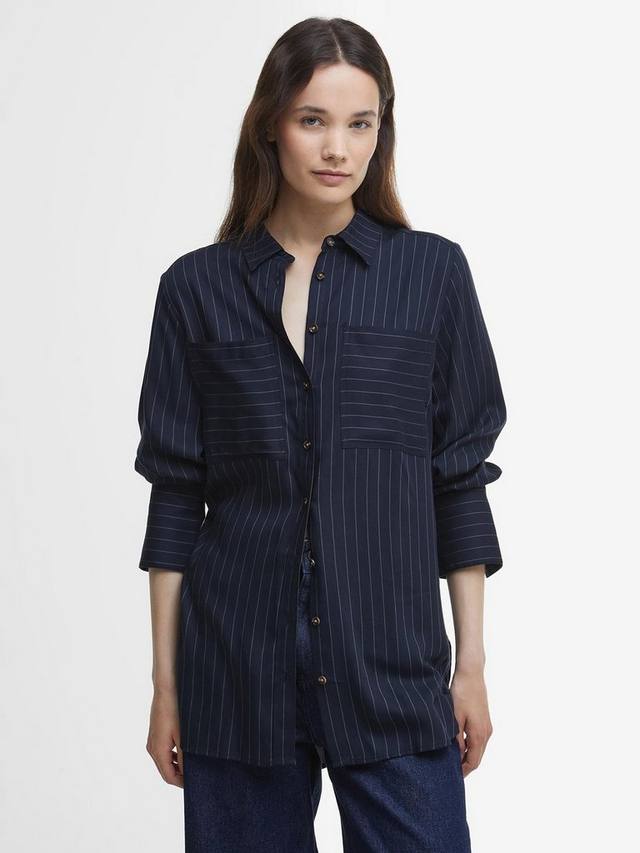 

Рубашка в полоску от кэрри Barbour, темно-синий