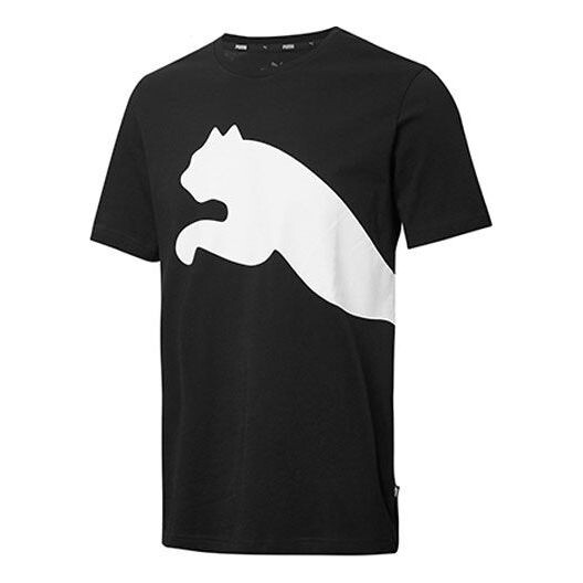 

Футболка logo printing round collar male black Puma, черный
