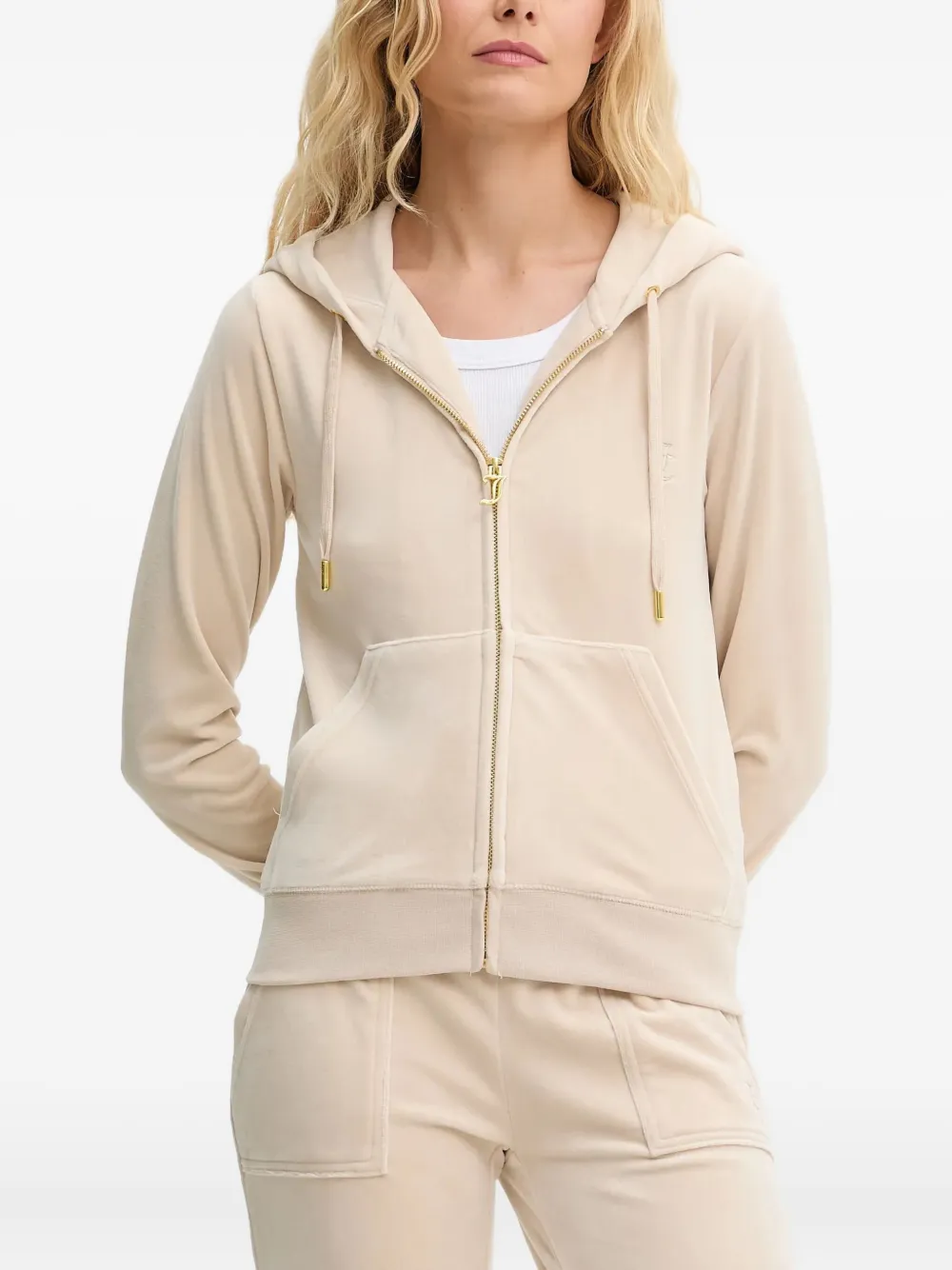 

Куртка на молнии с вышивкой Juicy Couture, нейтральный