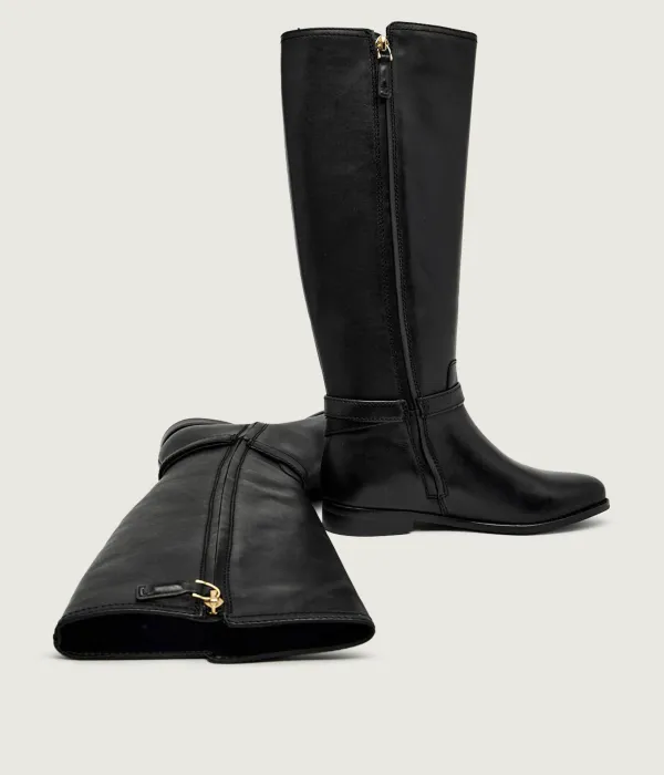 Кожаные сапоги для верховой езды Brooke Lauren Ralph Lauren, черный — фото 4