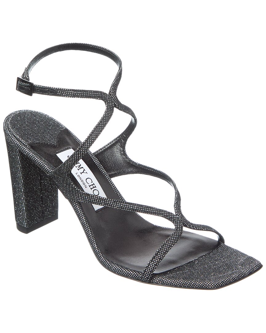 Джимми Чу Azie 85 Блестящие сандалии Jimmy Choo, черный
