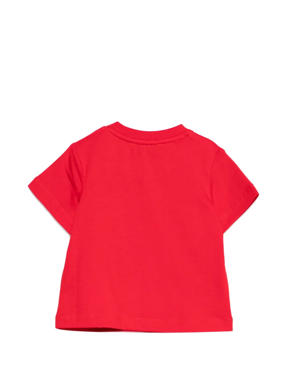 Футболка с аппликацией в виде звезды и мишки Moschino Kids, красный — фото 2