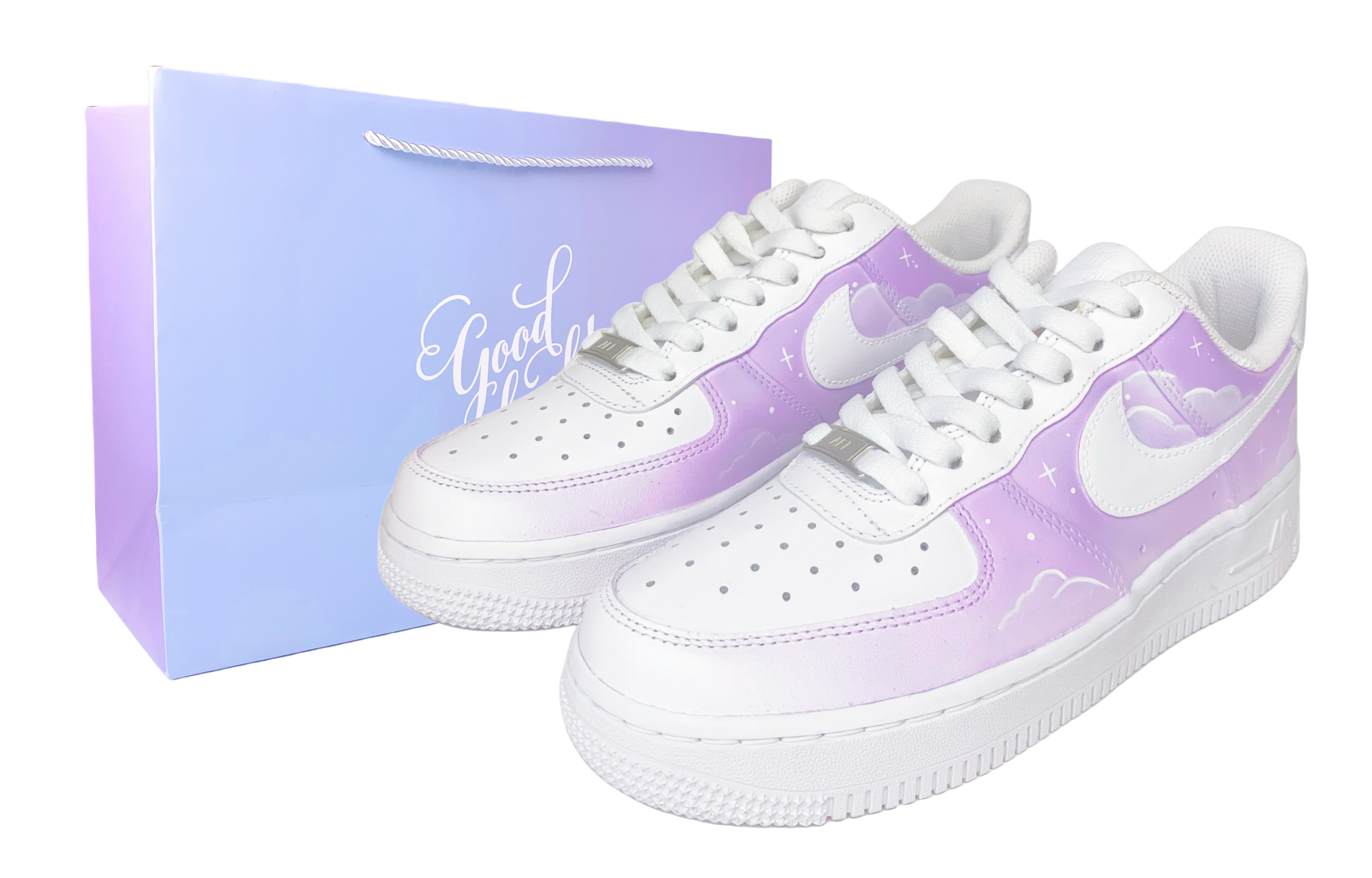 

Кроссовки Nike Air Force 1 Skateboarding Shoes Men Low-top Purple/white, светло-фиолетовый