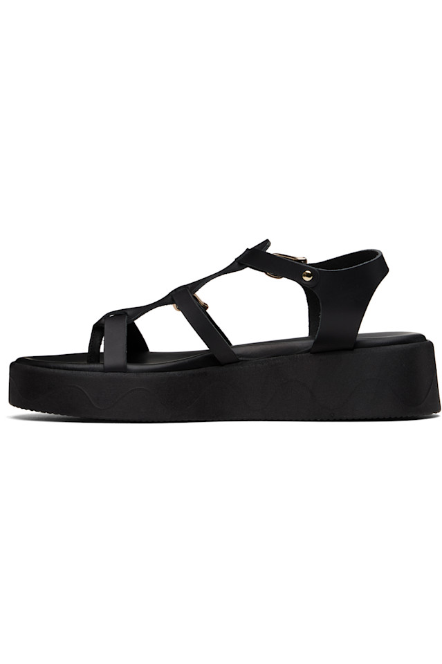 Гладкие сандалии Grace Kelly Wave Ancient Greek Sandals, черный — фото 3