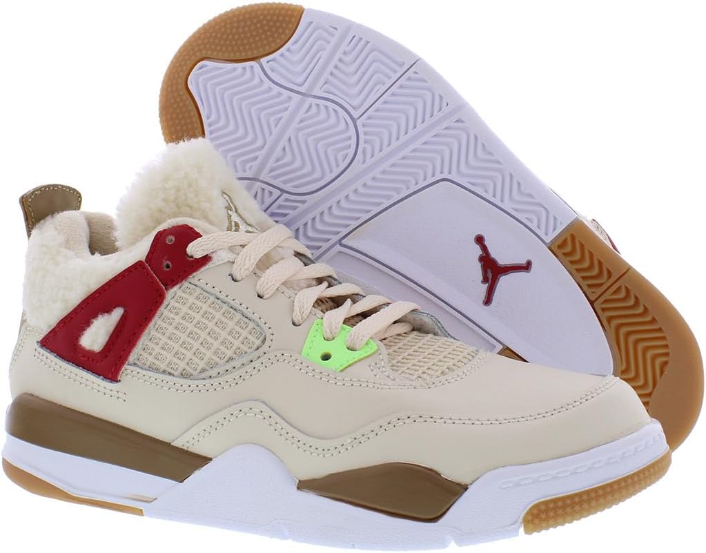 Мужские кроссовки Nike Jordan 4 Retro, размер, красный/бежевый — фото 2