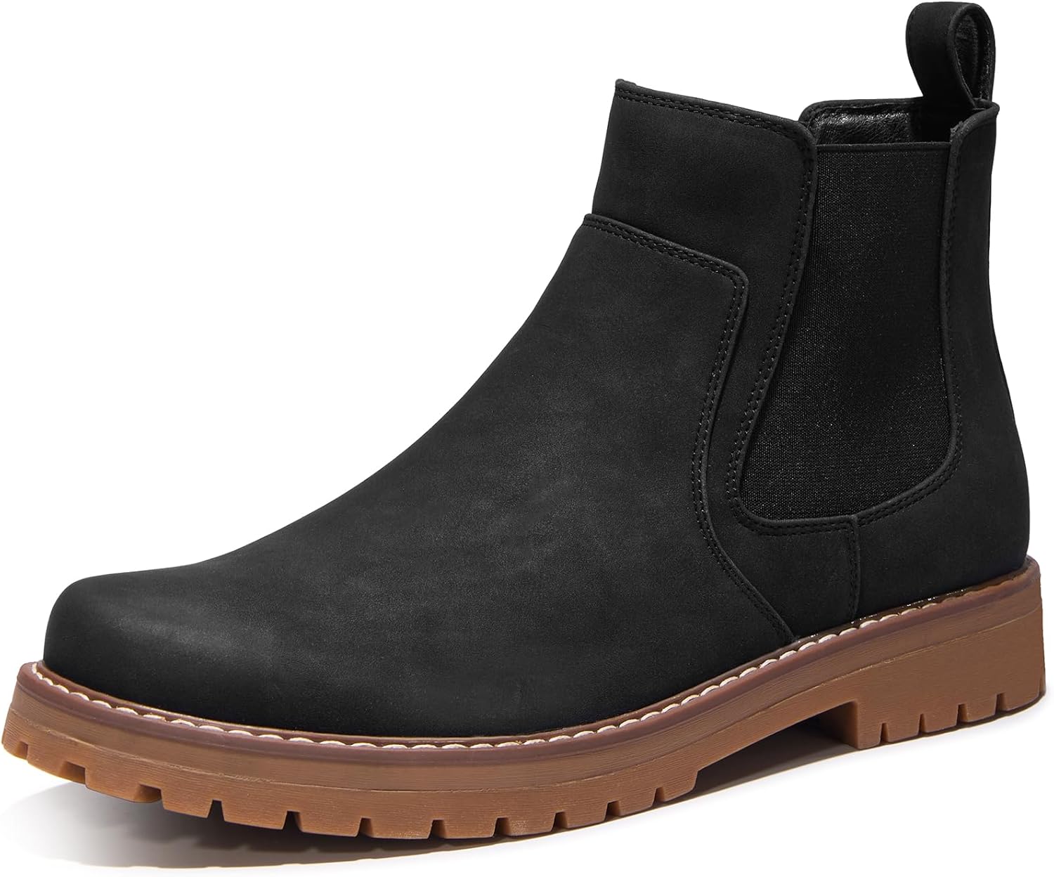 

Мужские ботинки челси, классические ботинки для мужчин, удобные повседневные ботинки без шнурков до щиколотки Truveld, черный