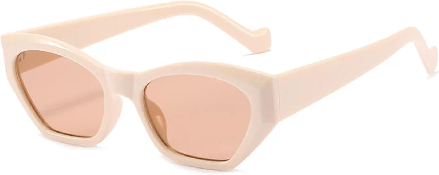 

Солнцезащитные очки с защитой от УФ-излучения UV400 | Маленькие светло-зеленые «кошачий глаз» | Для женщин и мужчин, для занятий спортом на открытом воздухе и вождения DSVIGF, Beige