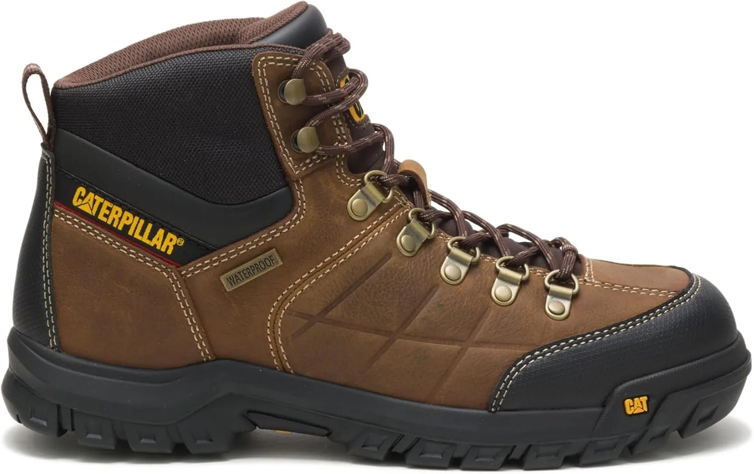 Отличные водонепроницаемые ботинки Cat Footwear Threshold с мягким носком для мужчин, коричневый