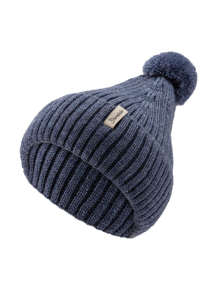 

Вязаная шапка Sterntaler, средне-синий