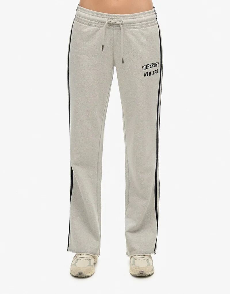 Спортивные брюки-клеш Superdry Athletic essentials в полоску, цвет Glacier Grey Meal — фото 2