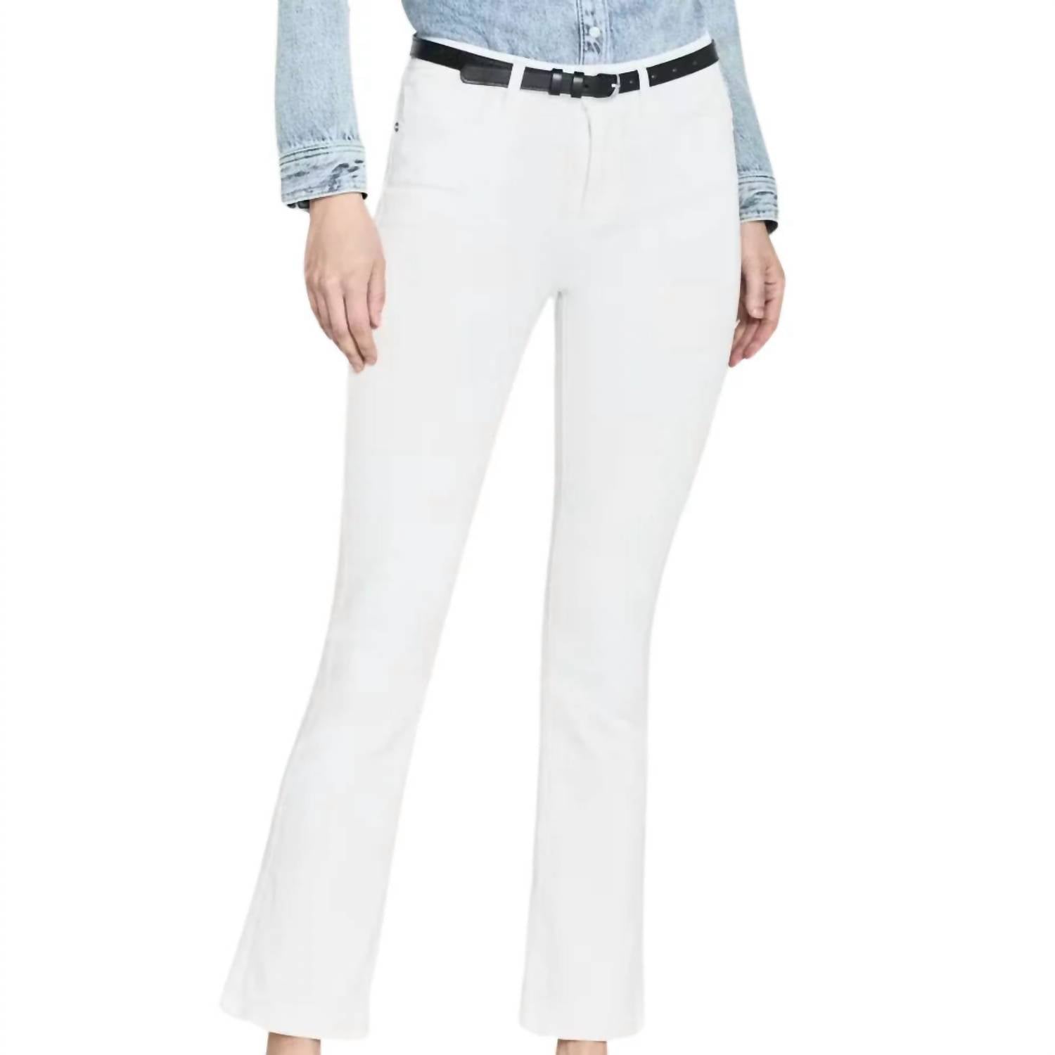 

FRAME Женские мини-сапожки Le Crop в белом цвете