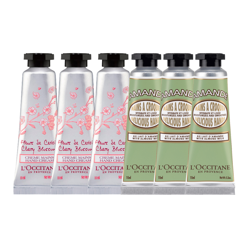 Классический аромат набор пробников питательного крема для рук LOCCITANE, [Star Hand Cream] Lactulose 30ml + Cherry Blossom 30ml — фото 4