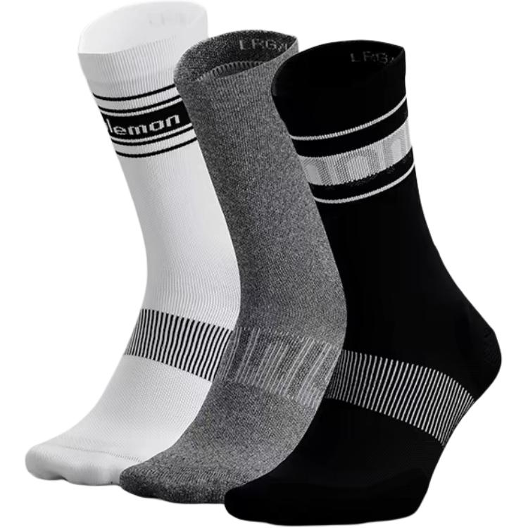 

Носки до колена мужские 3 пары Lululemon, черный/серый/белый