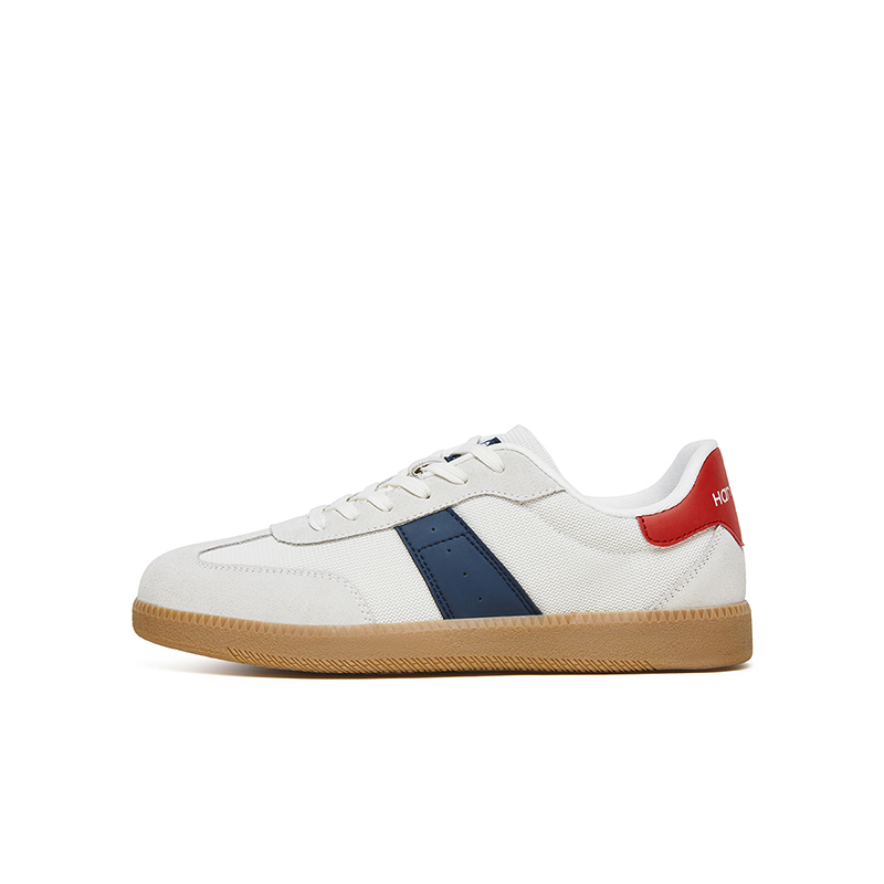 

HANG TEN Низкие немецкие армейские кроссовки мужские бежево-красные, цвет Beige/Red