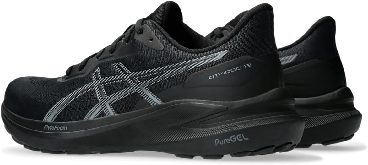 Беговые кроссовки Asics GT-1000 13 для мужчин, черный/серый/стальной — фото 3