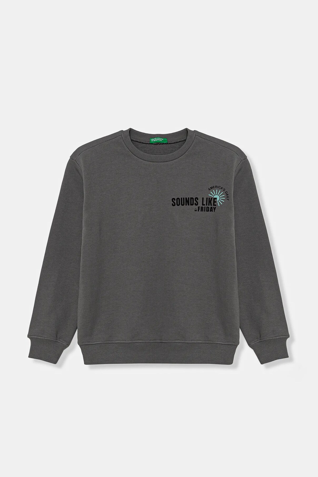 

Детская хлопковая толстовка United Colors Of Benetton, серый
