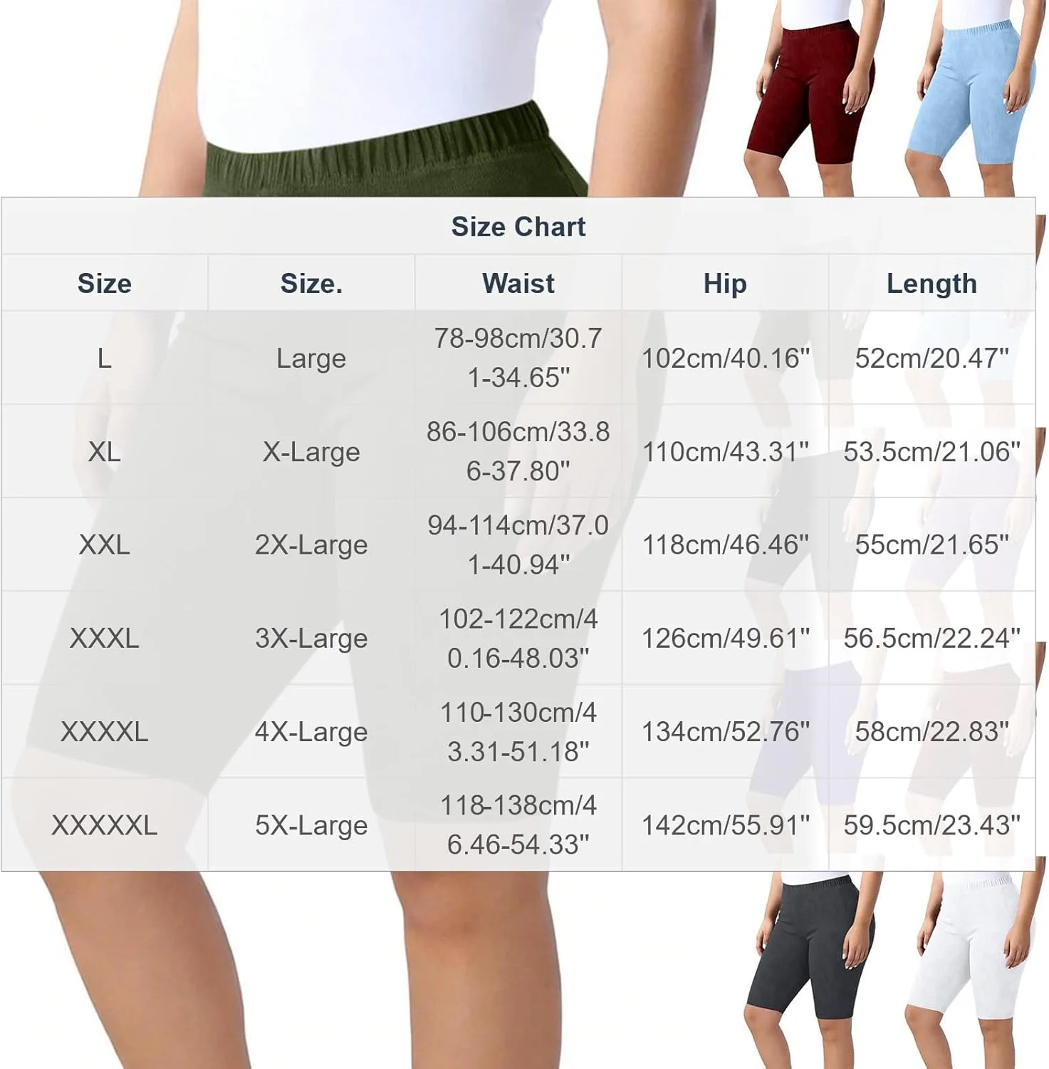 Женские капри plus size с эластичной талией и эффектом контроля живота — фото 3