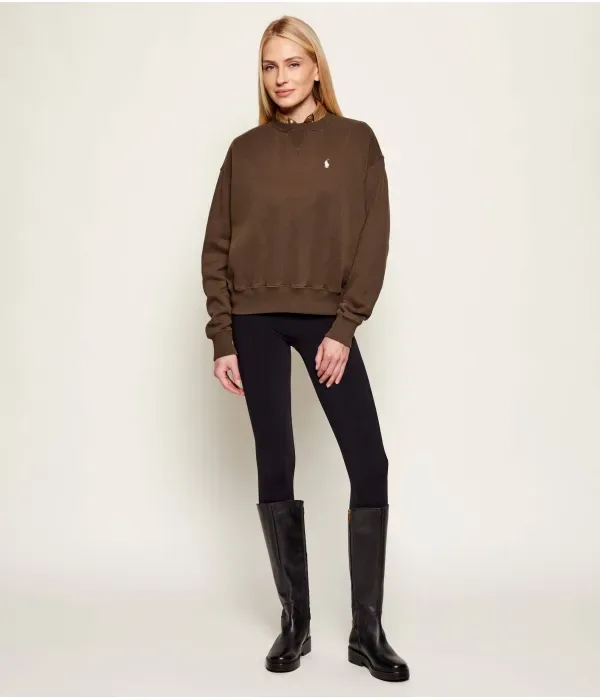 Толстовка loose fit Polo Ralph Lauren, коричневый — фото 2