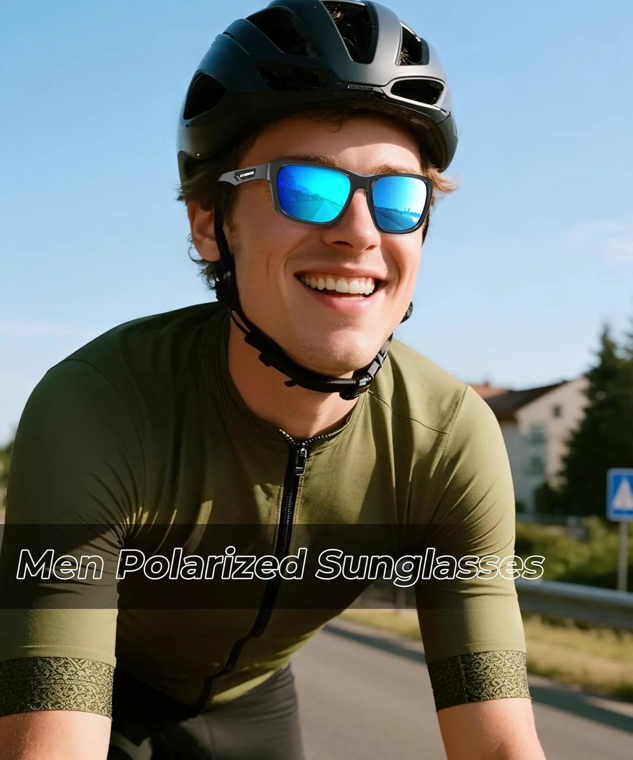 

Поляризованные солнцезащитные очки KALIYADI для мужчин и женщин: классические солнцезащитные очки для вождения и рыбалки с защитой UV400, A08-black+green+red