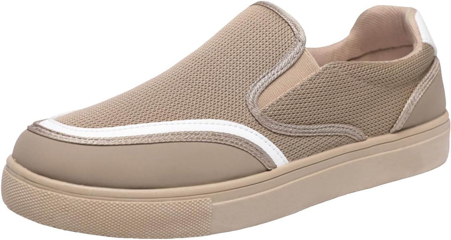 

Мужские кроссовки IWIHMIV для ходьбы, мужские слипоны, спортивная обувь, дышащие, модные, легкие повседневные теннисные кроссовки, хаки