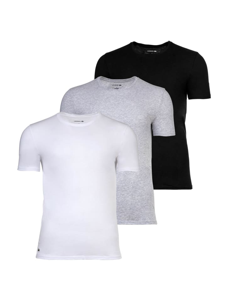 

Футболка Lacoste, цвет weiß/grau/schwarz
