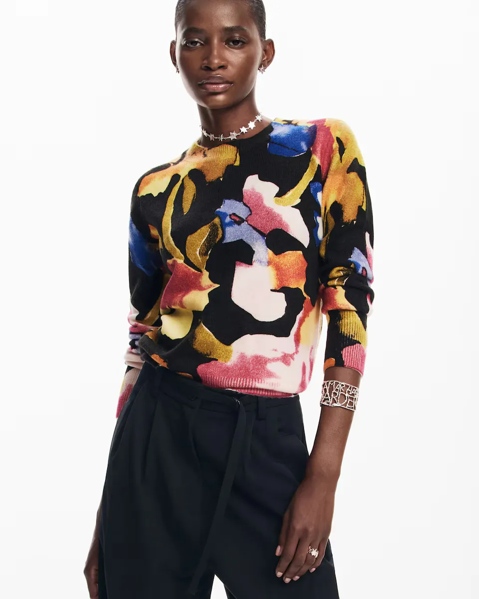

Женский свитер Arty flowers Desigual, черный