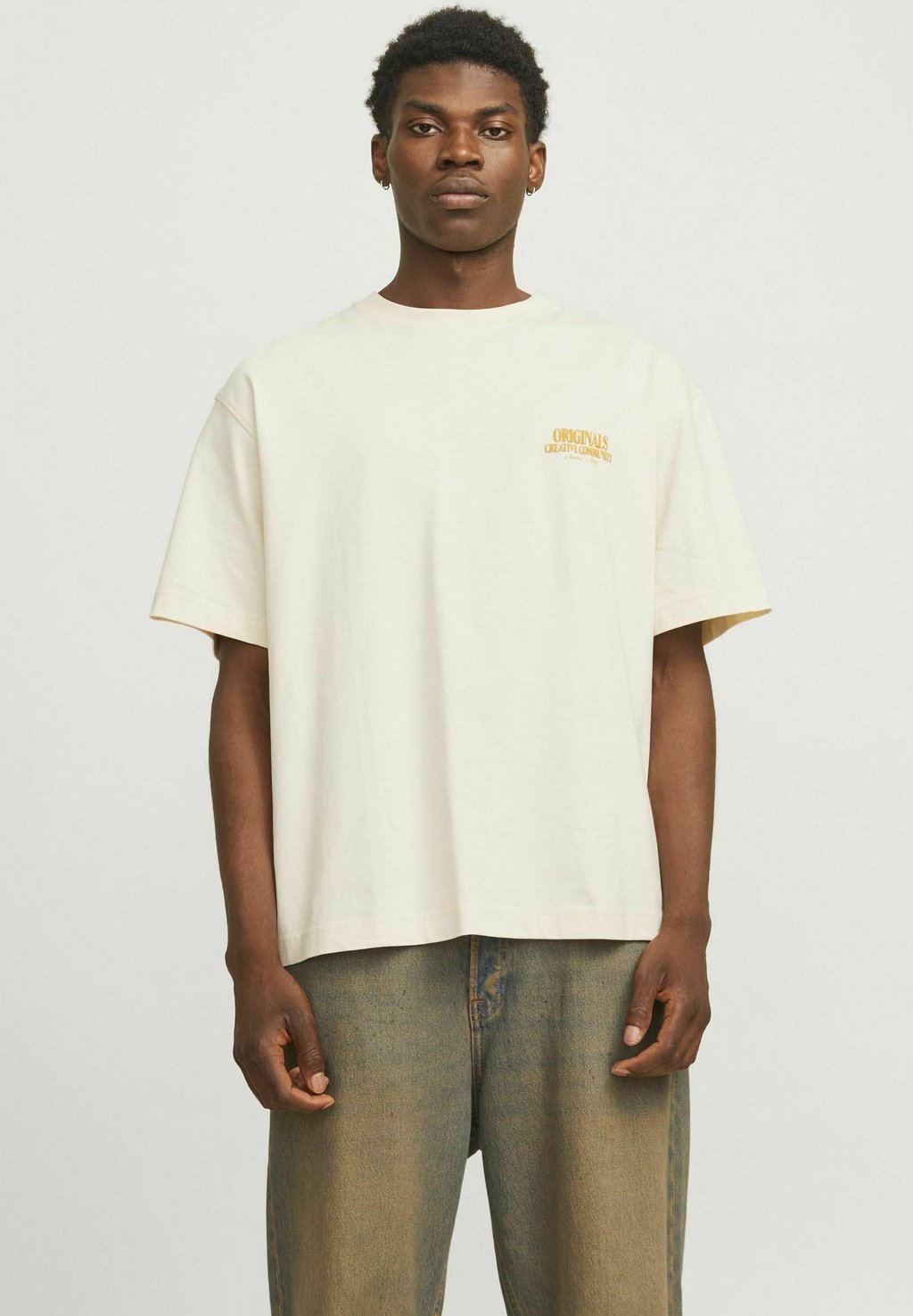 

Футболка с принтом JORROXBURY TYPE TEE CREW NECK Jack & Jones, молочный