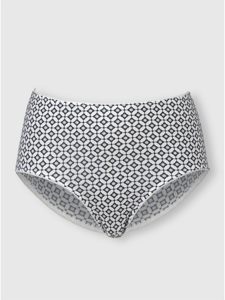 

Sieh an! Трусики с высокой талией, темно-синего цвета с принтом в виде мятно-зеленого оттенка