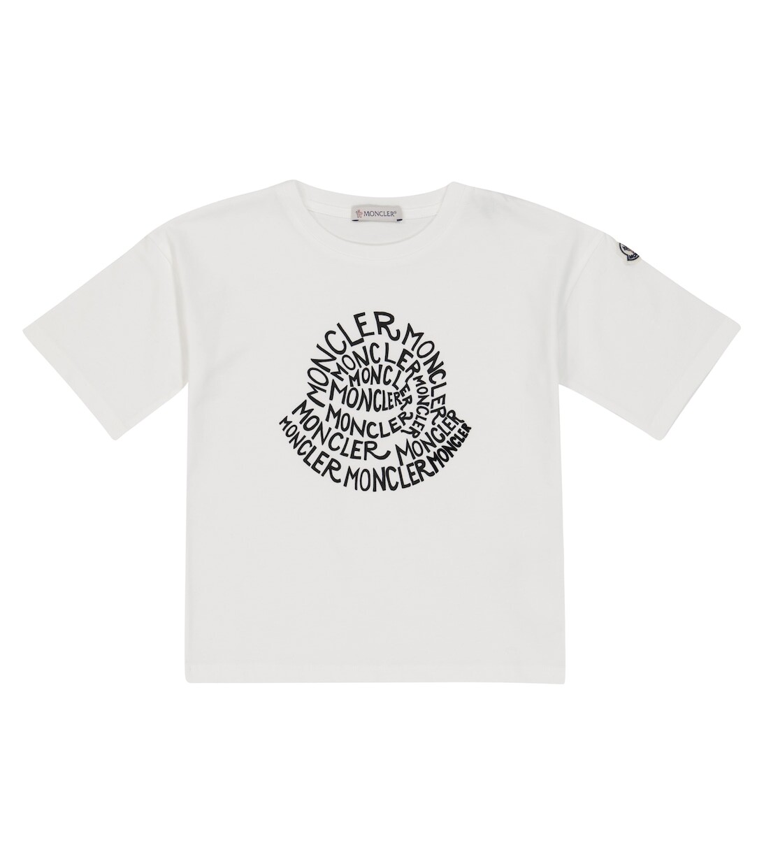 

Футболка из хлопкового джерси с логотипом Moncler Enfant, белый