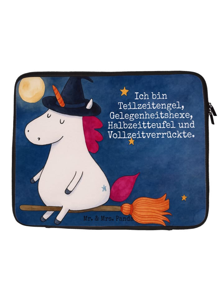 

Mr. & Mrs. Panda Сумка для ноутбука с изображением единорога и ведьмы и надписью белого цвета