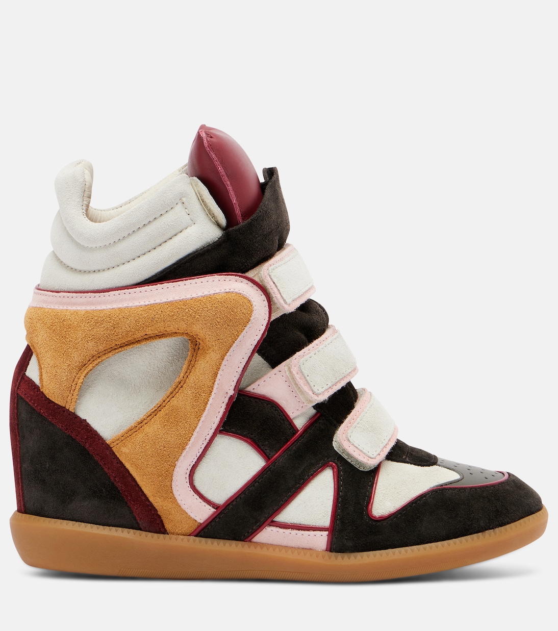 Кроссовки Bekett из замши и кожи на танкетке Isabel Marant, разноцветный — фото 4