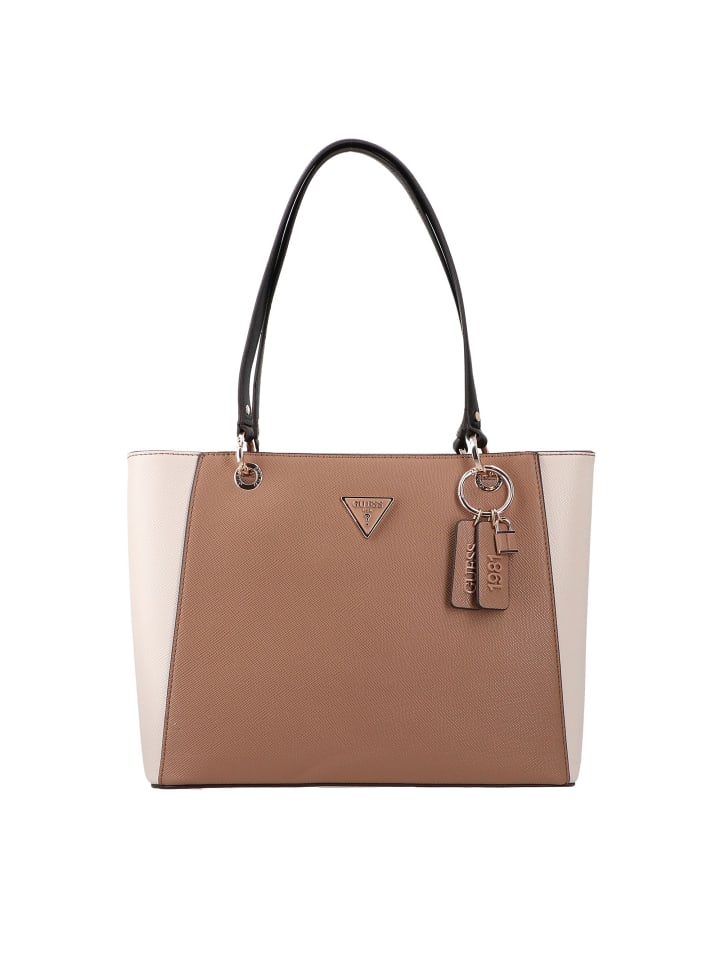 

Сумка-шоппер Noelle II 37 см, бежевый цвет, многоцветный Guess