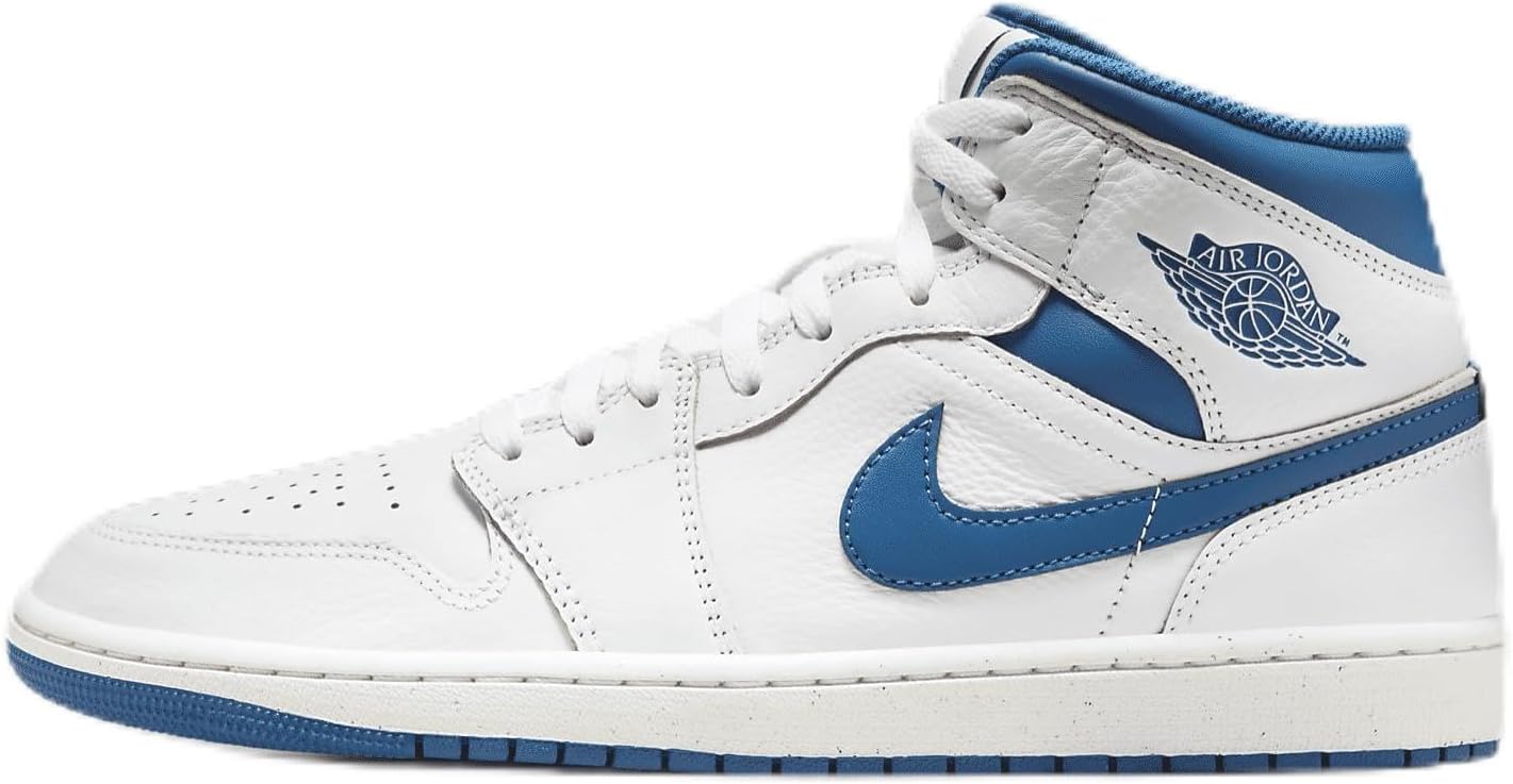 

Кроссовки Nike Air Jordan 1 Mid Se для мужчин, White Sail Industrial Blue