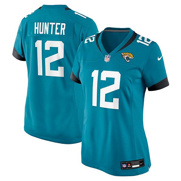 

Женская футболка Travis Hunter Jacksonville Jaguars 2025 NFL Draft First Round Pick Team Game Player Nike