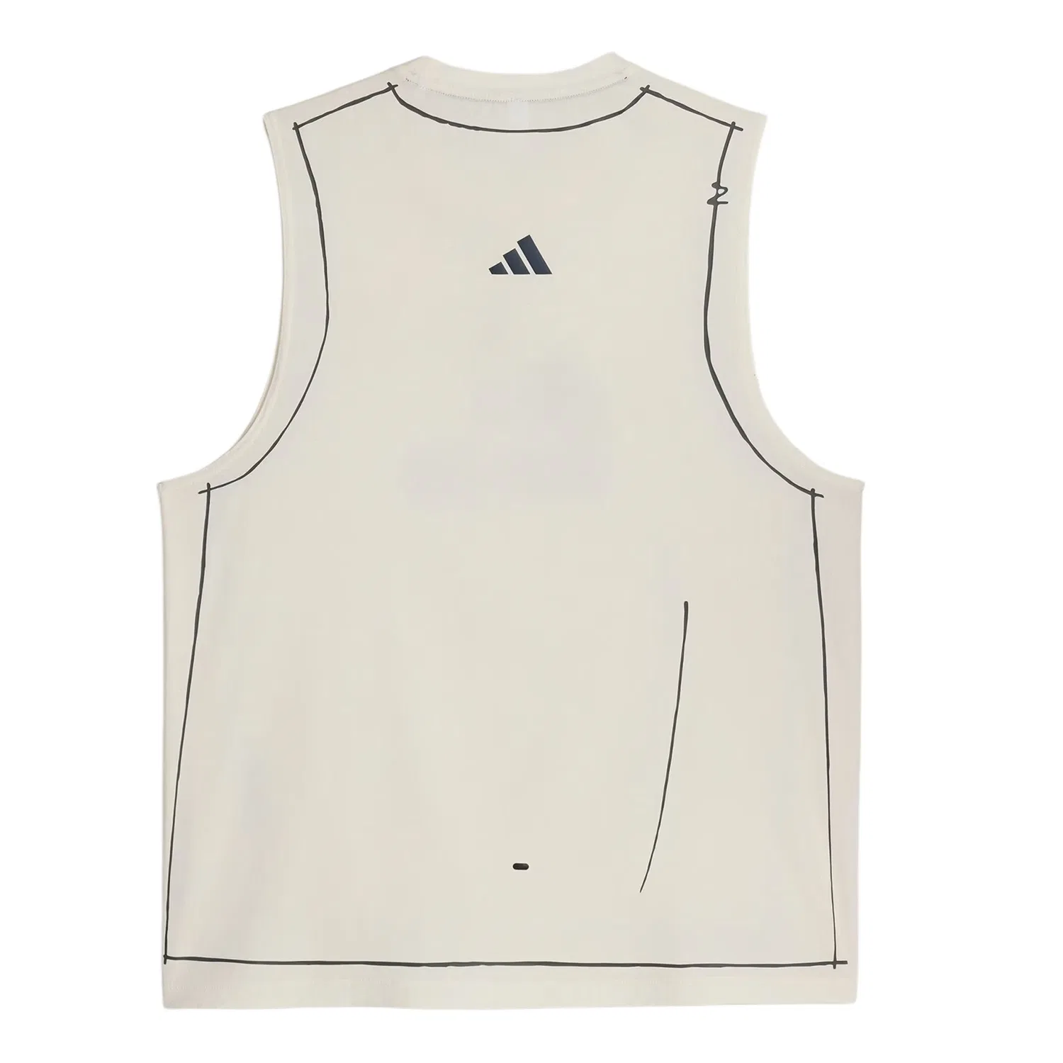 Мужская майка-борцовка SFTM Running Tank Top Adidas, White/Black — фото 3