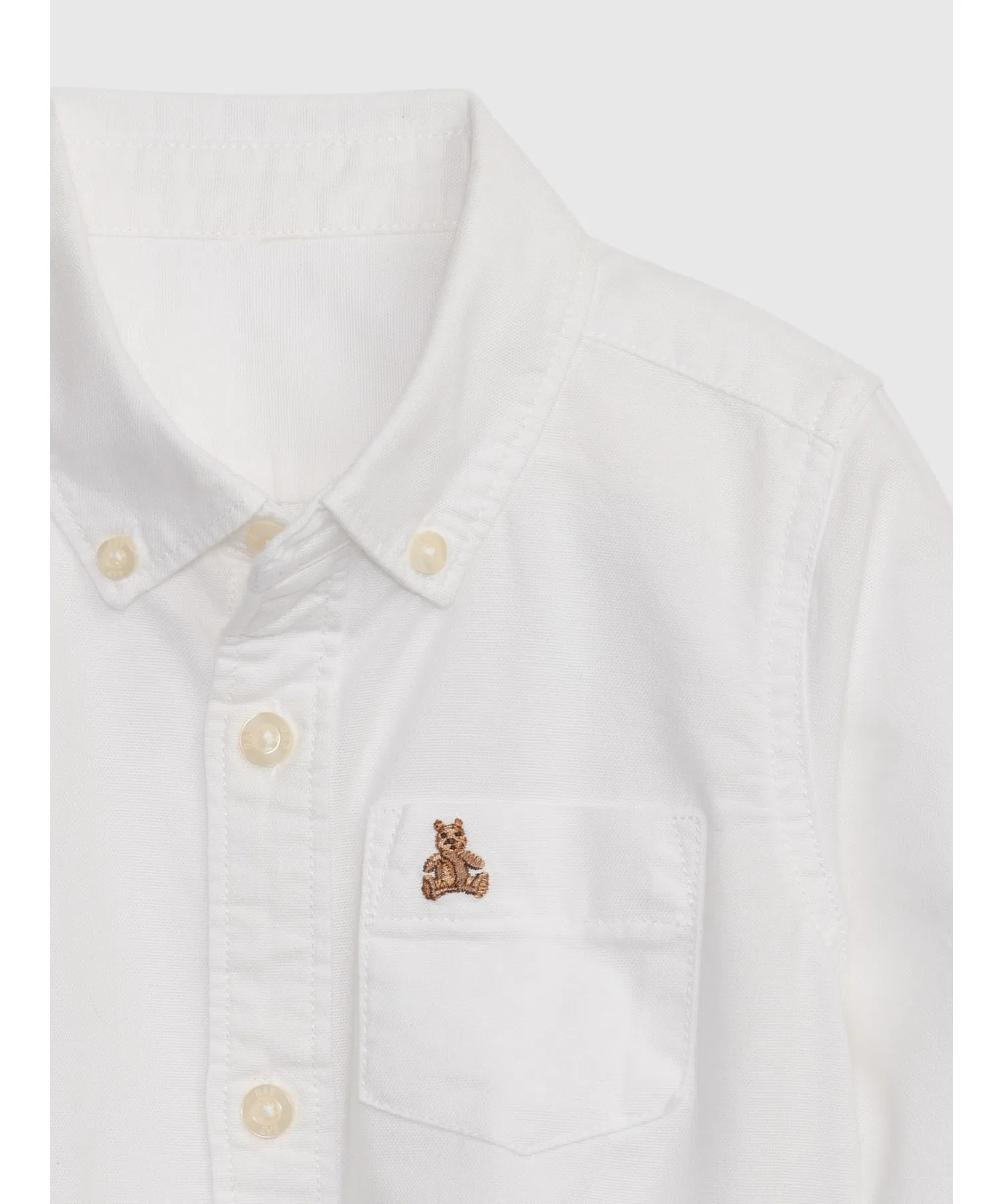 Детская рубашка GAP Oxford из органического хлопка синяя — фото 3