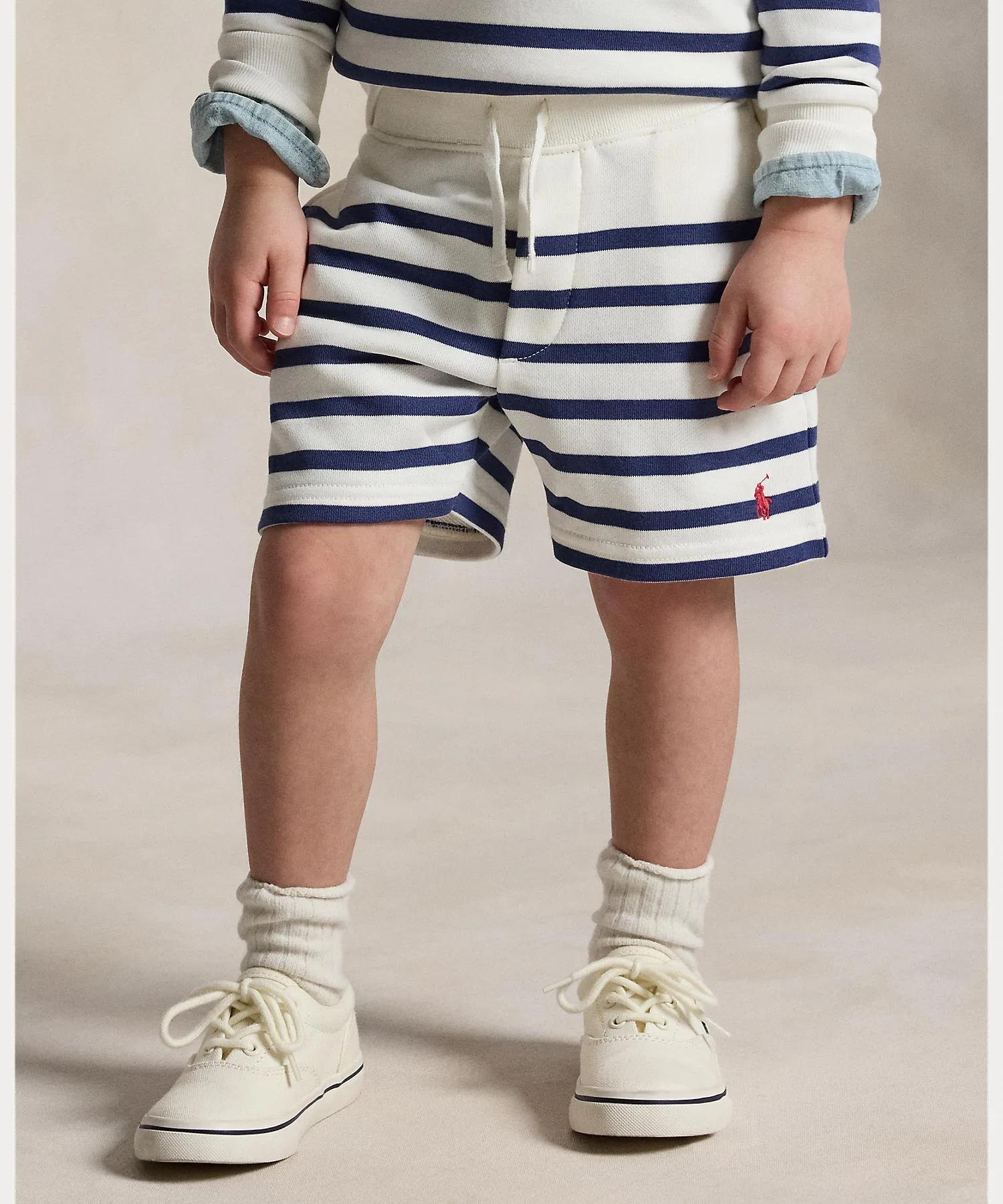 Детские шорты POLO RALPH LAUREN CHILDRENSWEAR в полоску — фото 4