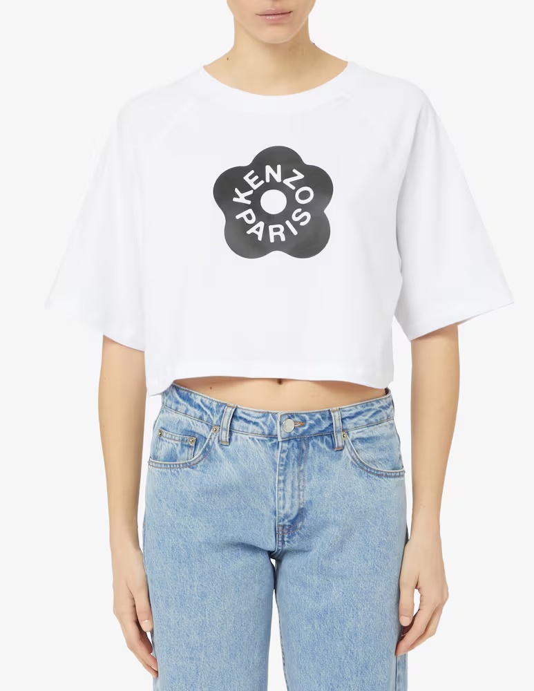 

Укороченная футболка свободного кроя Boke 20 Kenzo, белый