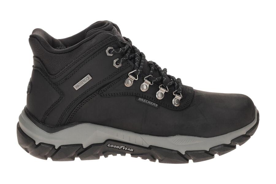 Кроссовки Skechers Santoro, черные, водонепроницаемые, слипоны — фото 2