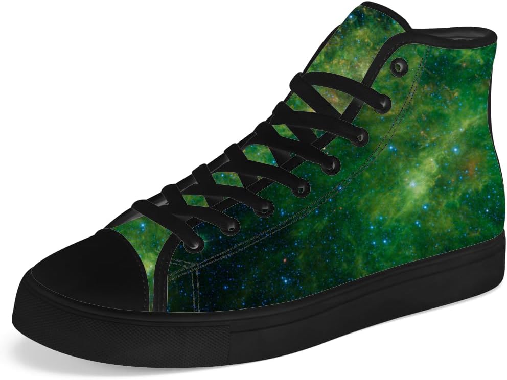 

Кеды Chebing Galaxy на высокой подошве из ткани, высокие кроссовки на шнуровке, повседневная обувь, подарок для мужчин и женщин, зеленый