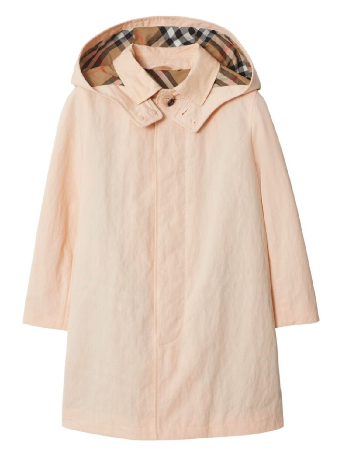 

Автомобильное пальто с капюшоном Burberry Kids, розовый