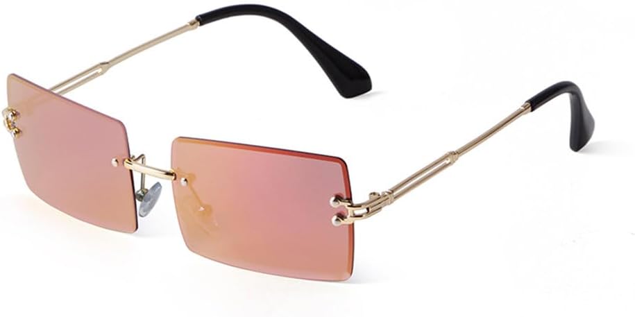 

Солнцезащитные очки LVTFCO без оправы, прямоугольной формы, для женщин и мужчин, с градиентным покрытием, защитой от УФ-излучения UV400, винтажные, для путешествий, C15